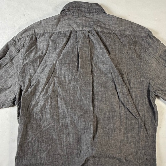 Todd Snyder Men's Large Chambray Button Down Shirt Long Sleeve Gray Cotton - Picture 3 of 7